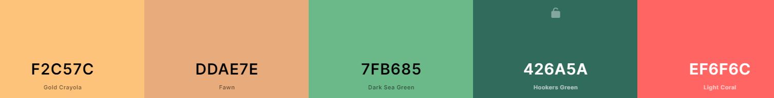 la palette de couleurs